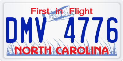 NC license plate DMV4776