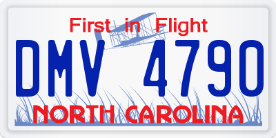 NC license plate DMV4790