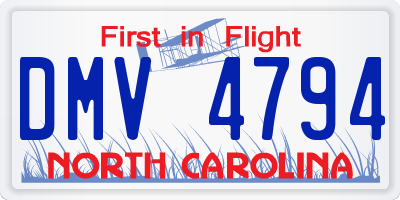NC license plate DMV4794