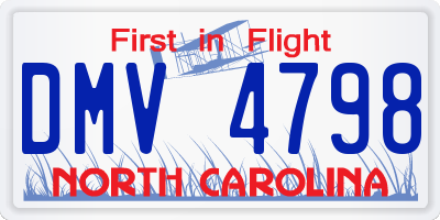 NC license plate DMV4798