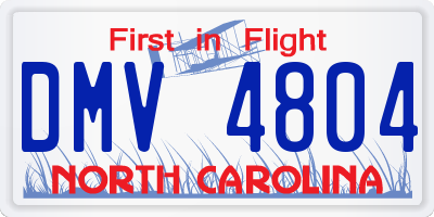 NC license plate DMV4804