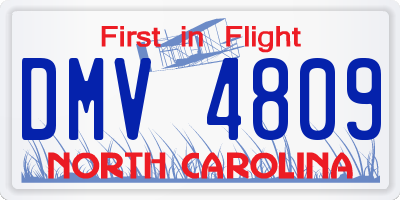 NC license plate DMV4809