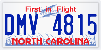 NC license plate DMV4815