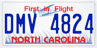 NC license plate DMV4824