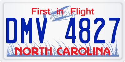 NC license plate DMV4827