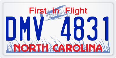 NC license plate DMV4831