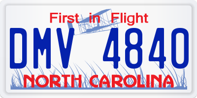 NC license plate DMV4840