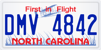 NC license plate DMV4842
