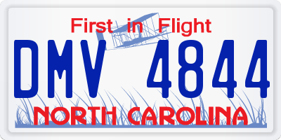 NC license plate DMV4844