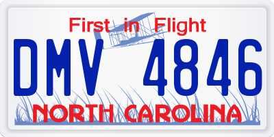 NC license plate DMV4846