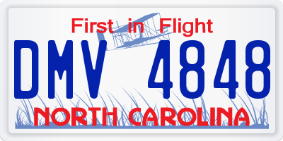 NC license plate DMV4848