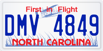 NC license plate DMV4849