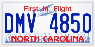 NC license plate DMV4850