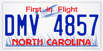 NC license plate DMV4857