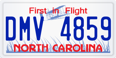 NC license plate DMV4859