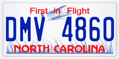 NC license plate DMV4860