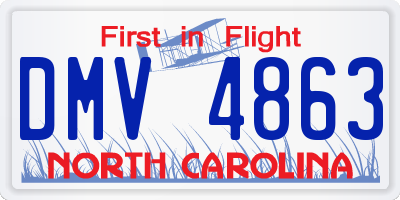 NC license plate DMV4863