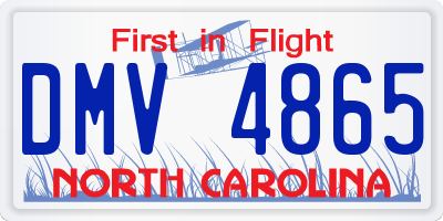 NC license plate DMV4865