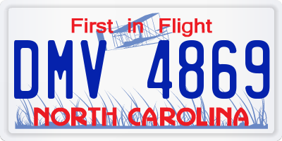 NC license plate DMV4869