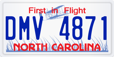 NC license plate DMV4871