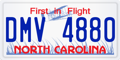 NC license plate DMV4880