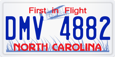 NC license plate DMV4882