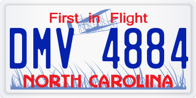 NC license plate DMV4884