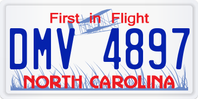 NC license plate DMV4897