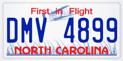 NC license plate DMV4899