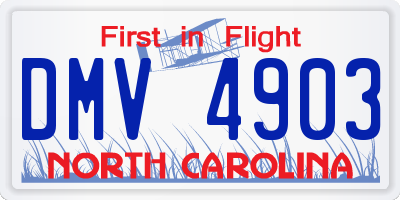 NC license plate DMV4903