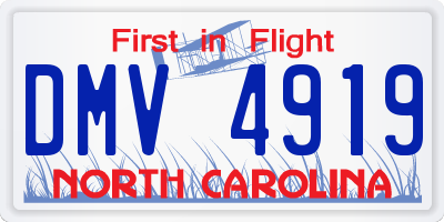 NC license plate DMV4919
