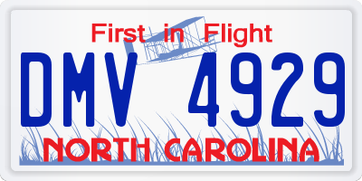 NC license plate DMV4929