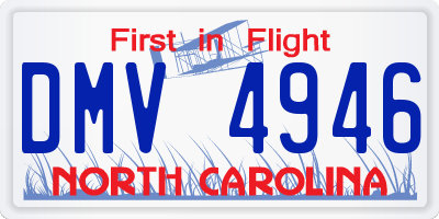 NC license plate DMV4946