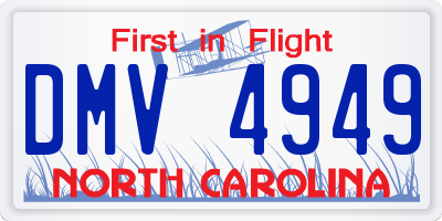 NC license plate DMV4949