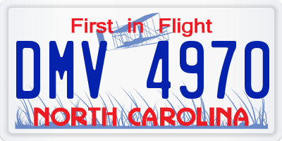 NC license plate DMV4970
