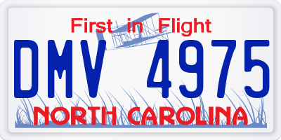 NC license plate DMV4975