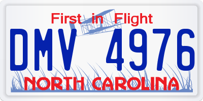 NC license plate DMV4976