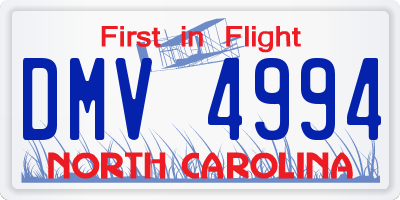 NC license plate DMV4994