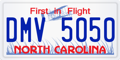NC license plate DMV5050