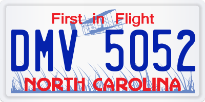 NC license plate DMV5052