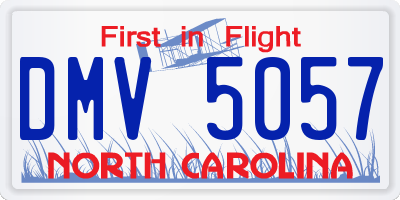 NC license plate DMV5057