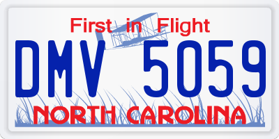 NC license plate DMV5059