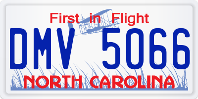 NC license plate DMV5066