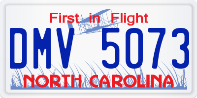 NC license plate DMV5073