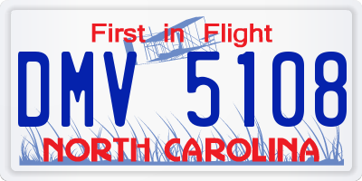 NC license plate DMV5108