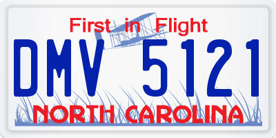NC license plate DMV5121