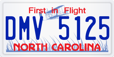 NC license plate DMV5125