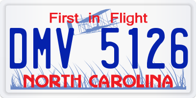 NC license plate DMV5126