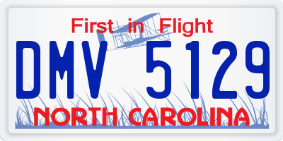 NC license plate DMV5129