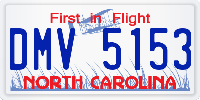 NC license plate DMV5153